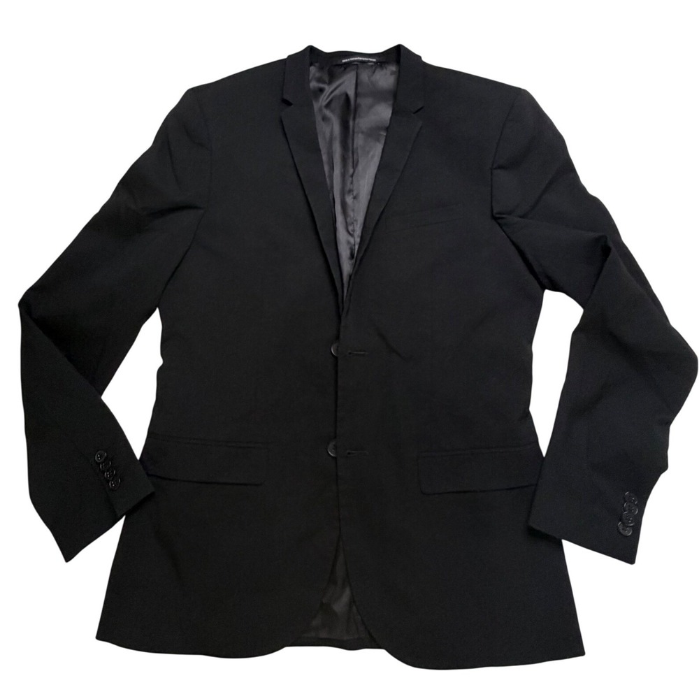 H&M Skinny Fit Blazer Black Single Breasted Suit Jacket 38R 0451290 8
